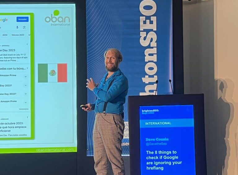 Dave Cousin speaking about international SEO